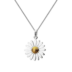 Sterling Silver Daisy Flower Pendant