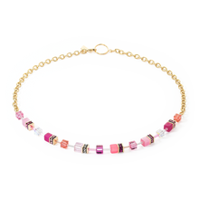 Load image into Gallery viewer, GeoCUBE® Iconic Chain Necklace Gold-Magenta

