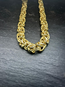 Preloved 9ct Yellow Gold Byzantine Bracelet 7.5"