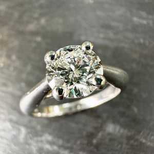 9ct White Gold Lab Diamond Single Stone Ring