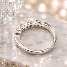 Load image into Gallery viewer, Preloved 9ct White Gold Modern Half Eternity Ring
