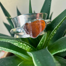 Load image into Gallery viewer, Sterling Silver 10.5mm Sea Glass Fidget Ring
