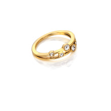 Load image into Gallery viewer, Ava &amp; Sky Stainless Steel Gold Plated Tender Ring
