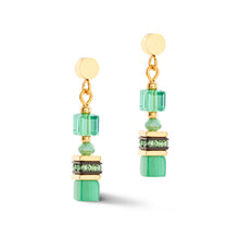 Load image into Gallery viewer, Earrings Mini Cubes Green
