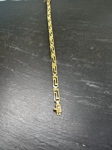 Preloved 14ct Gold Greek Key Bracelet