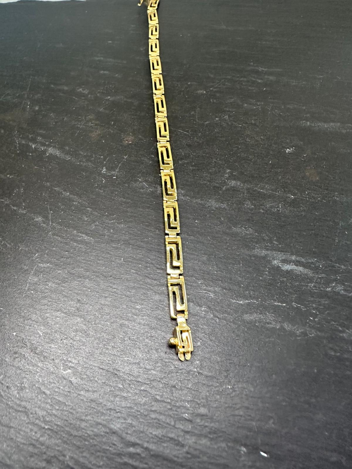 Preloved 14ct Gold Greek Key Bracelet