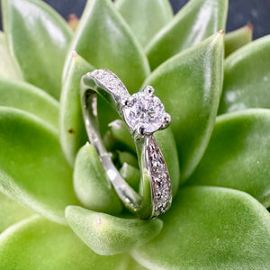 Preloved Platinum Diamond 0.50ct Engagement Ring