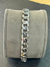 Load image into Gallery viewer, Preloved Gents Sterling Silver Curb Chain Bracelet

