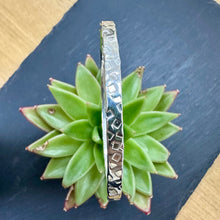 Load image into Gallery viewer, Sterling Silver 5mm Bangle with Hammered Square Detail
