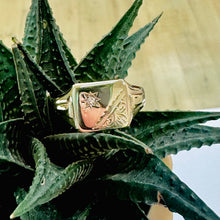 Load image into Gallery viewer, Preloved 9ct Yellow Gold Signet Ring With Diamond
