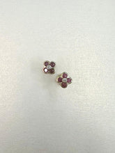 Load image into Gallery viewer, Preloved Ruby &amp; Diamond Flower Studs
