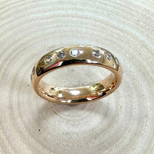 Load image into Gallery viewer, 9ct Rose Gold Diamond Set Band
