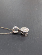 Load image into Gallery viewer, Preloved 18ct White Gold Diamond Rubover Pendant 0.46ct
