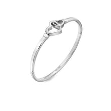 Load image into Gallery viewer, Ava &amp; Sky Stainless Steel Heart Bangle 3
