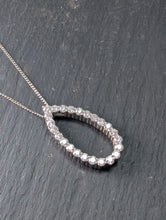 Load image into Gallery viewer, Preloved 18ct White Gold Pear Shaped Diamond Pendant
