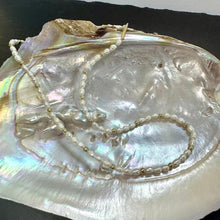 Load image into Gallery viewer, White Freshwater Pearl Necklace With Gold Plated Spacers
