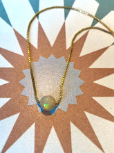 Load image into Gallery viewer, Preloved 9ct Yellow Gold Opal Bead Necklace 16&quot;
