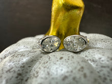 Load image into Gallery viewer, 9ct White Gold Oval 1.03ct Lab Grown Diamond Stud Earrings
