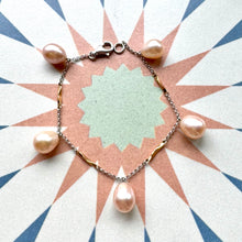 Load image into Gallery viewer, 18ct White &amp; Rose Gold Pearl Bracelet
