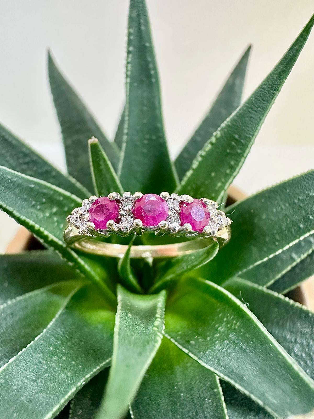 Preloved 9ct Ruby & Diamond Ring