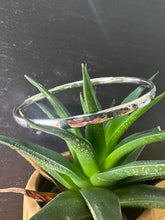 Load image into Gallery viewer, Sterling Silver Oval Hammered Bangle
