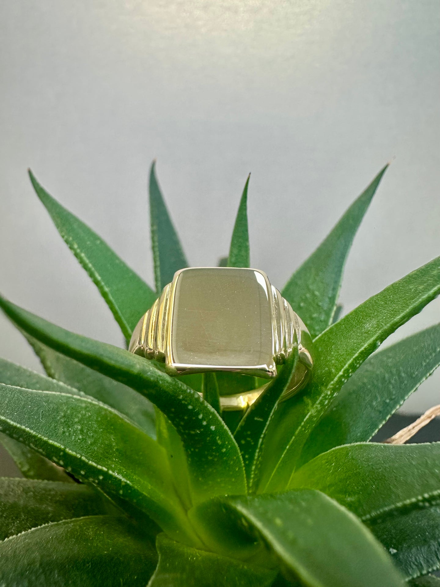 Preloved 9ct Yellow Gold Square Faced Signet Ring