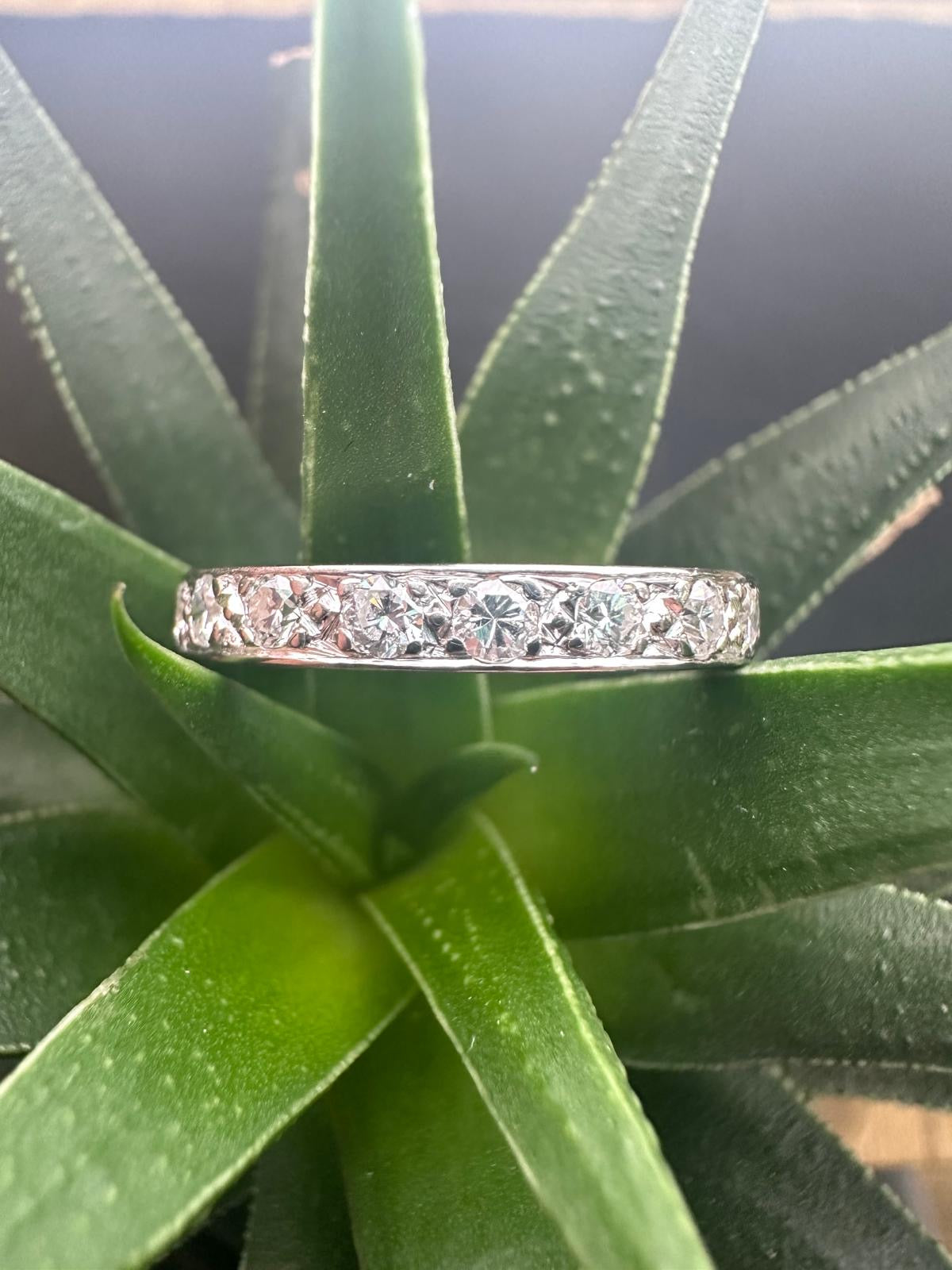 Preloved Platinum & Diamond Full Eternity Ring 1.2ct