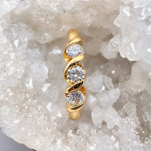 Load image into Gallery viewer, Preloved 18ct Yellow Gold 3 Stone Diamond Ring
