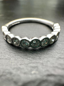 Platinum Millgrain Diamond Eternity Ring