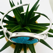 Load image into Gallery viewer, Handmade Sterling Silver Turquoise Bangle
