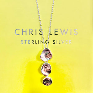 Sterling Silver Melted Stone Pendant, Chris Lewis