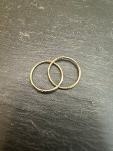 Preloved 9ct Yellow Gold Filed Pattern Huggies