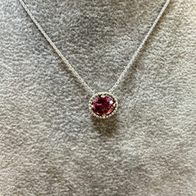 Load image into Gallery viewer, 18ct White Gold Padparadscha Ceylon Sapphire Necklace

