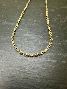 Preloved 14ct Yellow Gold Hammered Trace Chain 28"