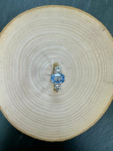 Load image into Gallery viewer, Pre-Loved Natural Ceylon Sapphire &amp; Diamond 3 Stone Ring
