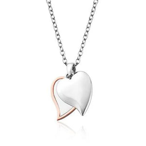 Clogau Sterling Silver Cwtch Double Heart Drop Pendant