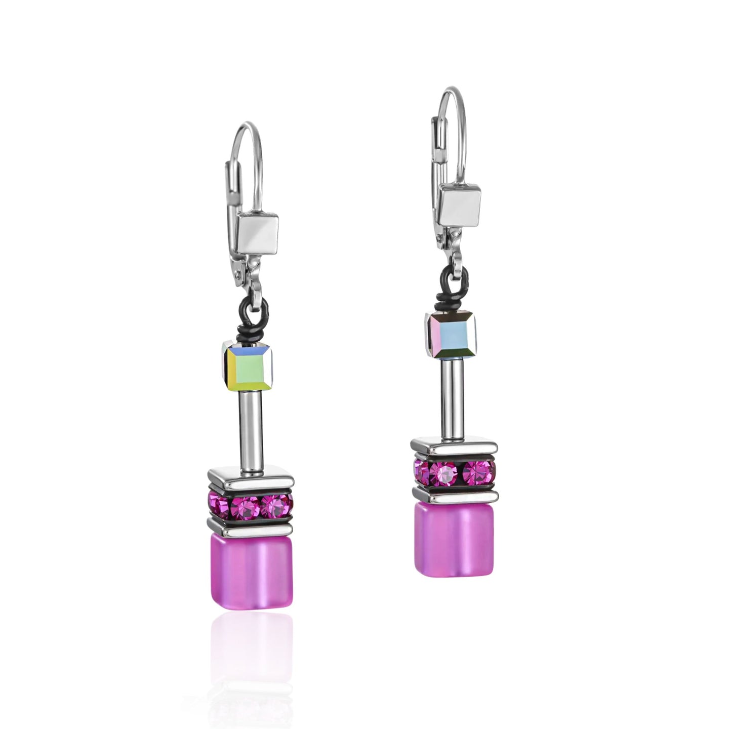 Coeur De Lion GeoCUBE Earrings Pink