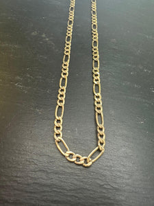 Preloved 9ct Yellow Gold Figaro Chain 22"