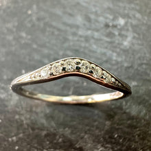 Load image into Gallery viewer, Preloved 9ct White Gold Shaped Diamond Wedding / Eternity Ring
