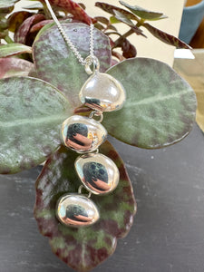 Sterling Silver Polished Pebble Pendant Chris Lewis