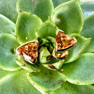 Gold Plated Sterling Silver Golden Citrine Studs