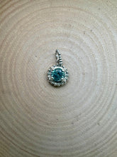 Load image into Gallery viewer, Sterling Silver Dotty Blue Zircon Pendant
