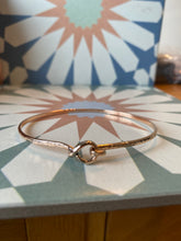 Load image into Gallery viewer, Handmade 9ct Rose Gold Hammered Hook Bangle
