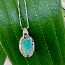 Load image into Gallery viewer, Preloved Platinum Opal &amp; Diamond Pendant
