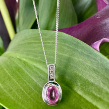 Load image into Gallery viewer, Sapphire &amp; Diamond Pendant and Chain
