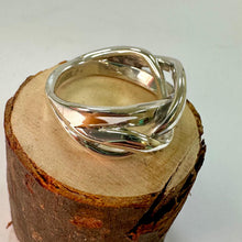 Load image into Gallery viewer, Sterling Silver Handmade Cross Over Wrap Ring
