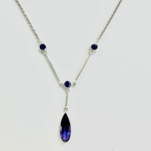 Load image into Gallery viewer, Preloved 18ct White Gold Amethyst Necklace
