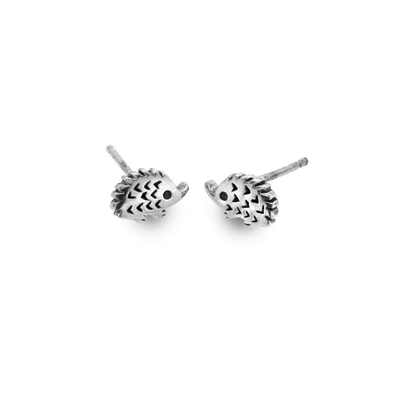 Sterling Silver Hedgehog Stud Earrings