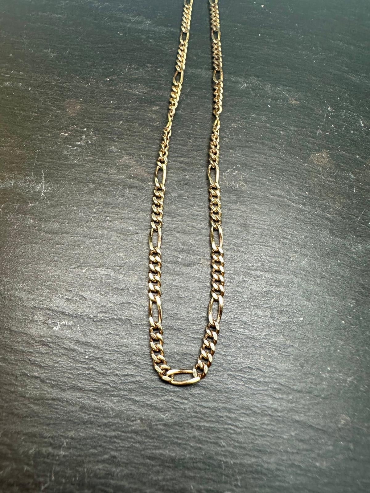 Preloved 9ct Yellow Gold Figaro Chain 18