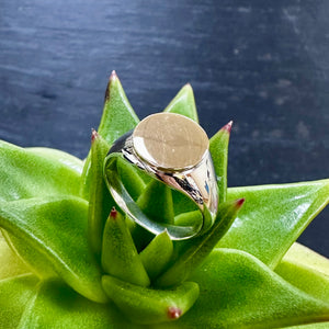 Silver & 9ct Gold Signet Ring